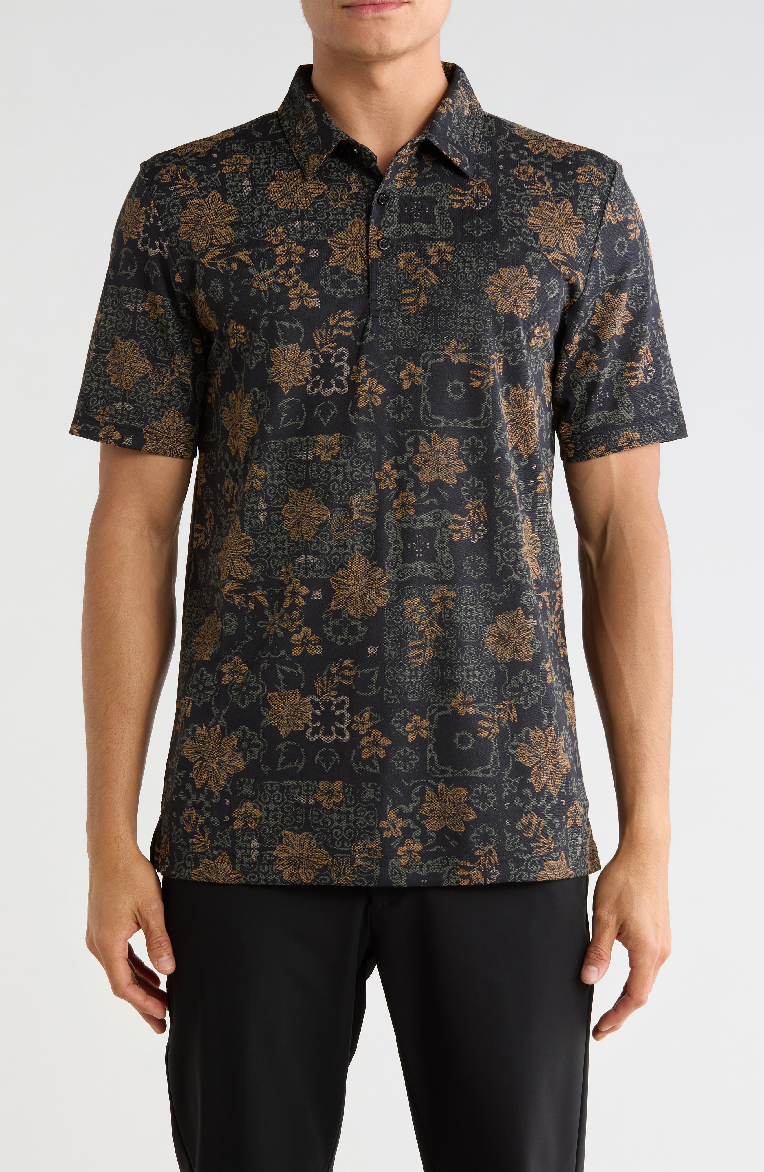 Speaking My Language Floral Polo