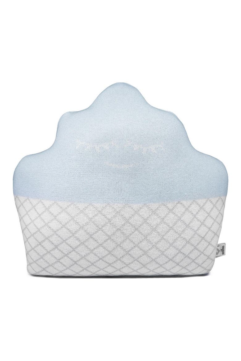 Cupcake Throw Pillow, Main, color, LIGHT BLUE
