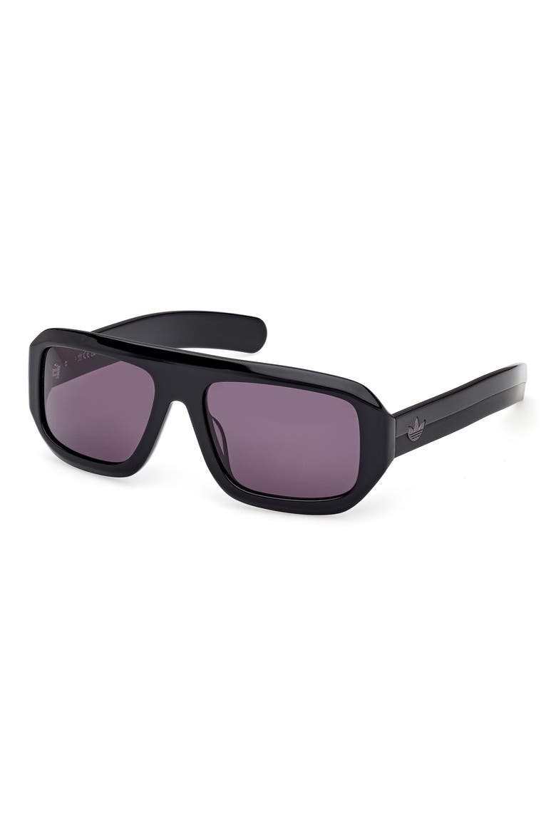 58MM Navigator Sunglasses, Alternate, color, SHINY BLACK / SMOKE