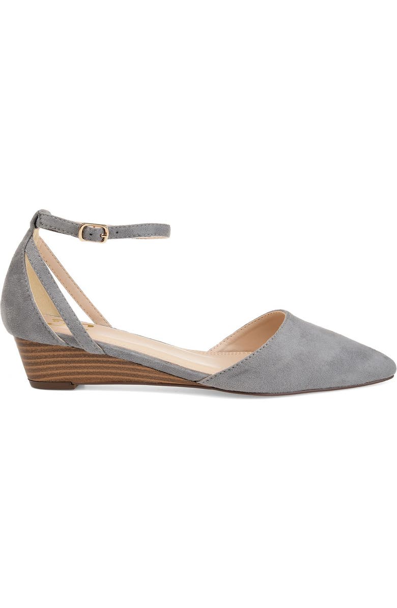 Journee Collection JOURNEE Arkie Sliver Wedge Pump, Alternate, color, Grey