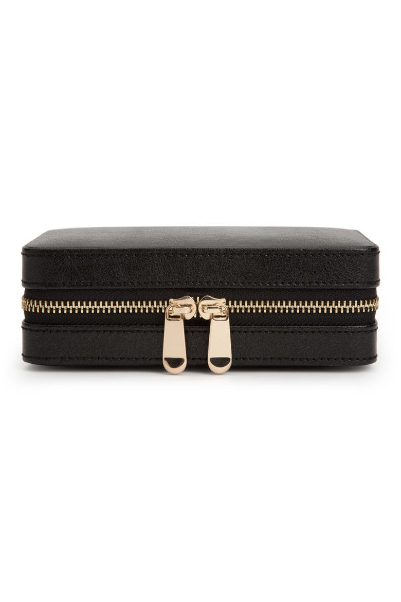 Palermo Zip Jewelry Case, Main, color, BLACK