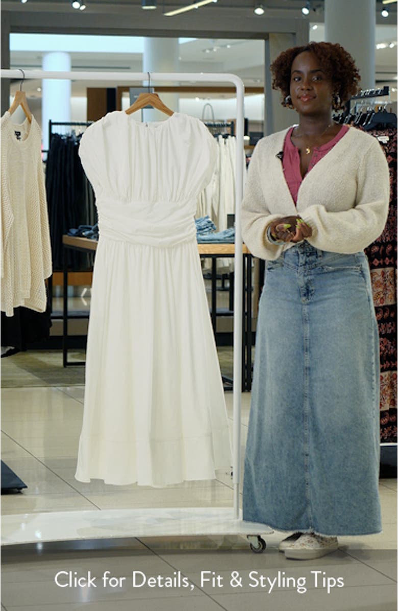 Thea Ruched Waist Midi Dress, sales video thumbnail