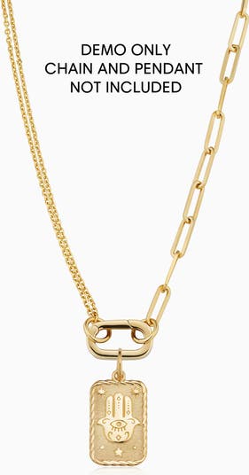 14K Yellow Gold Connect Me Oval Clasp