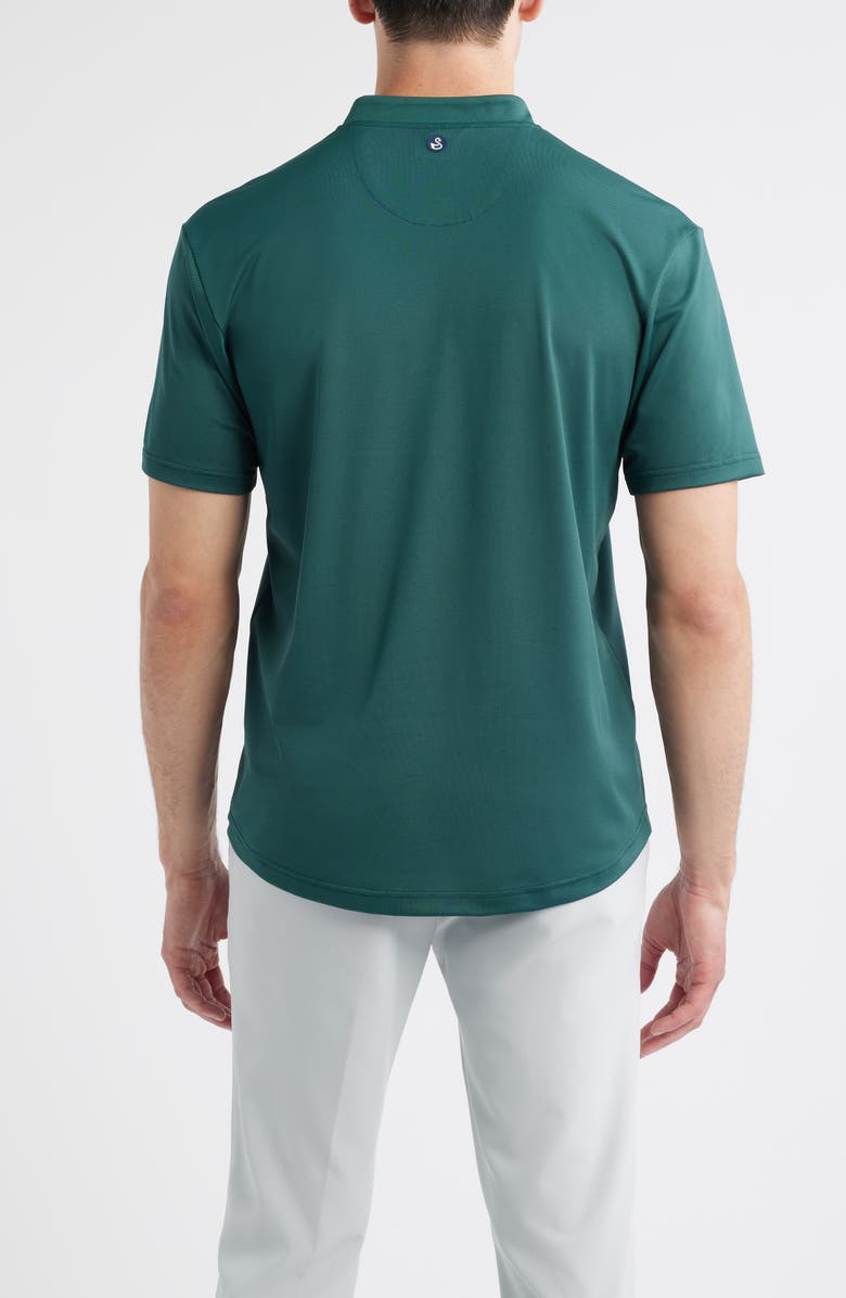 Swannies Darren Collarless Performance Golf Polo, Alternate, color, Forest