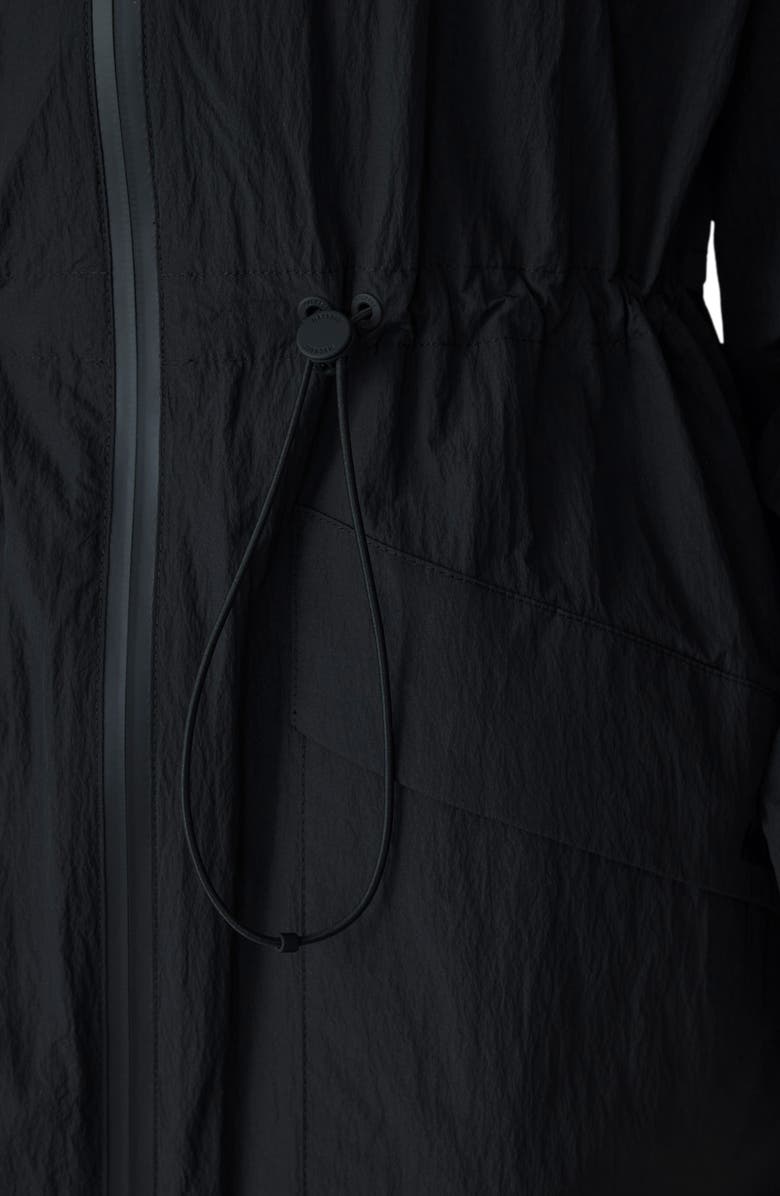 Mackage Alyster Packable Recycled Nylon Raincoat, Alternate, color, Black