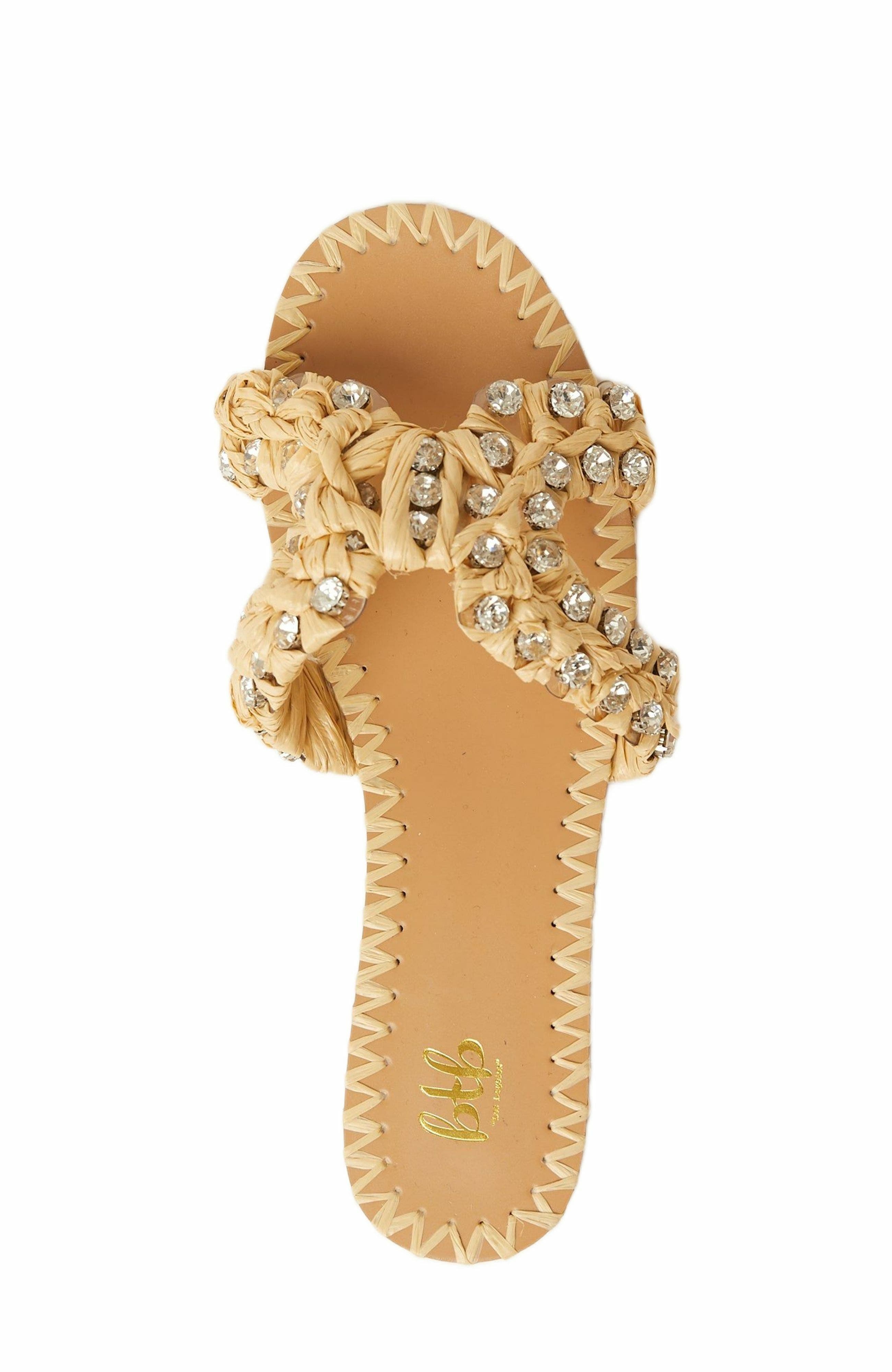 BTB Los Angeles LAUREL CRYSTAL SLIDE, Main, color, Natural