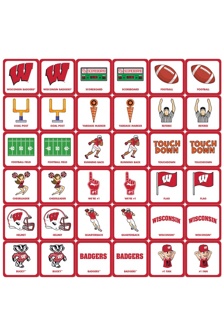 Wisconsin Badgers Matching Game, Alternate, color, Multicolor