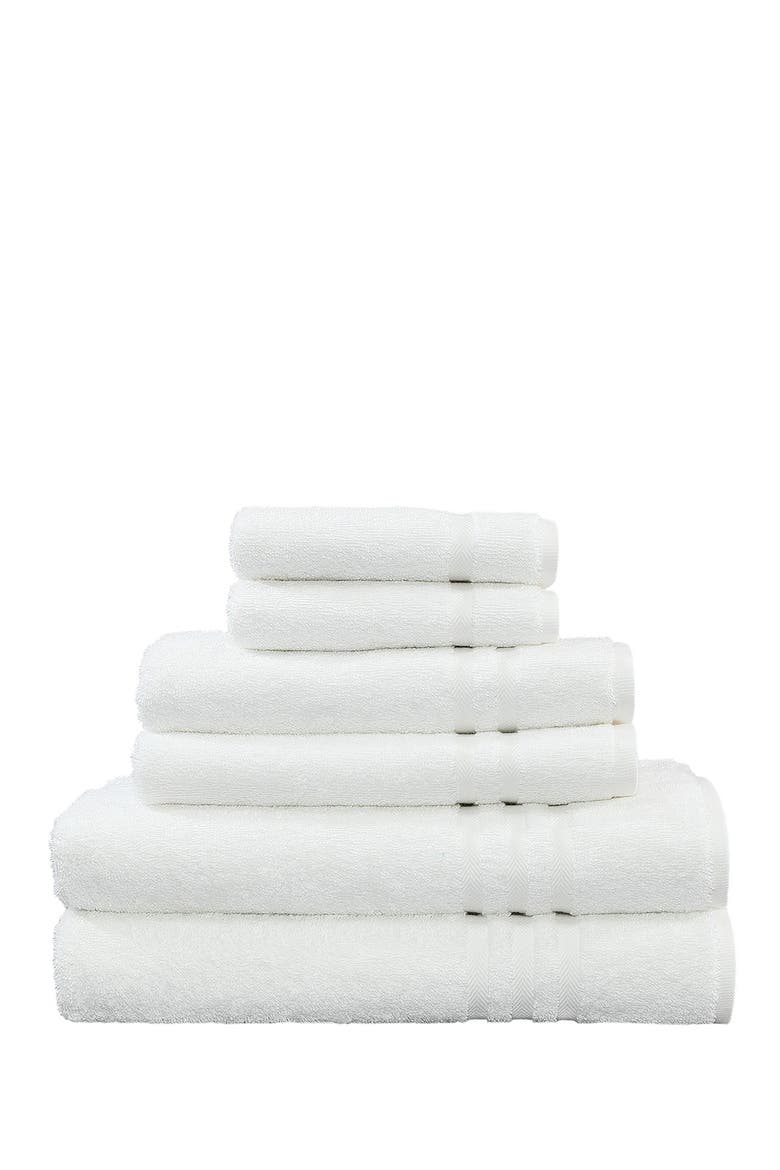 Denzi 6-Piece Towel Set - White, Main, color, WHITE