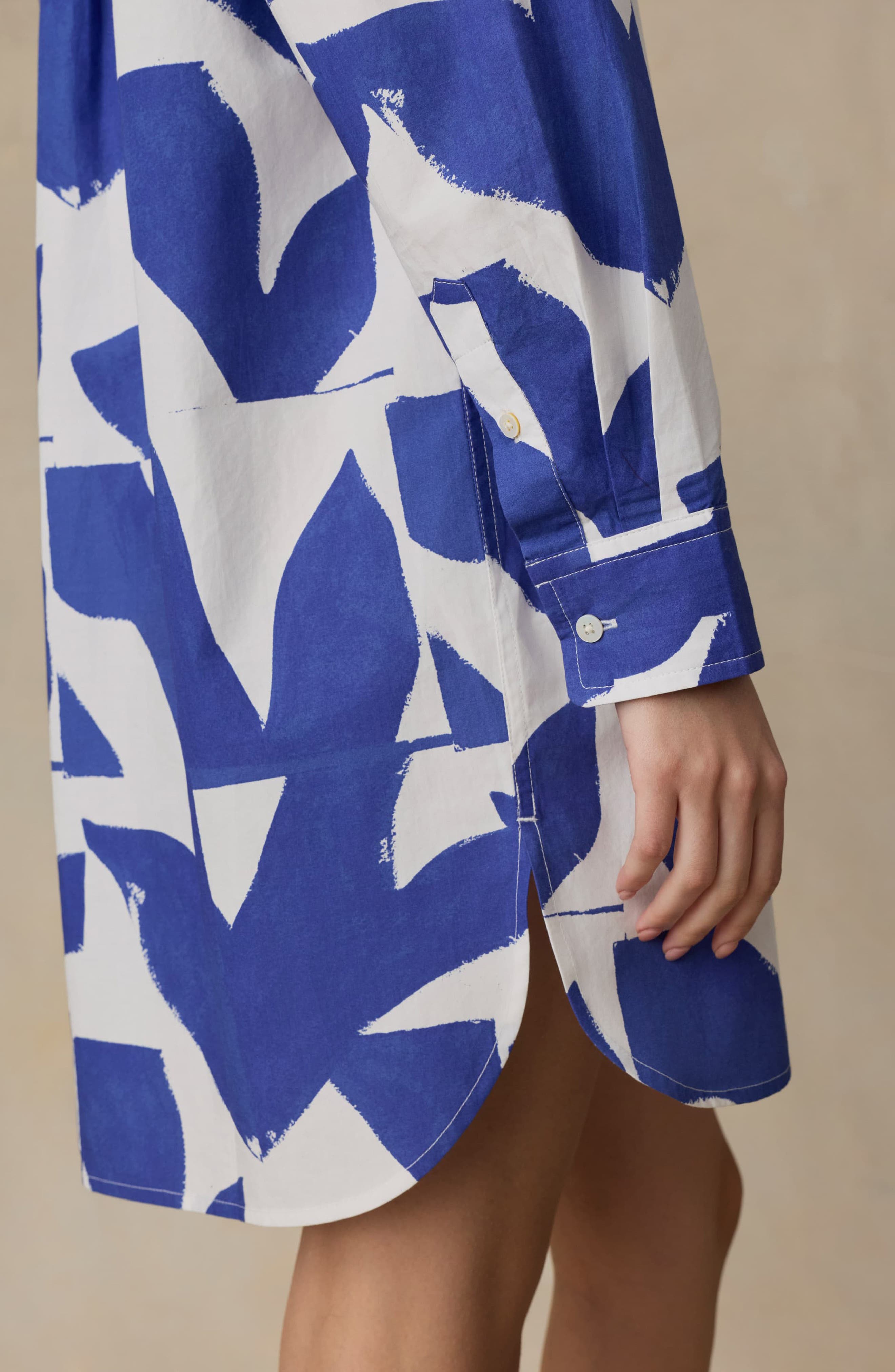 Kova Long Sleeve Cotton Poplin Shirtdress - image 2
