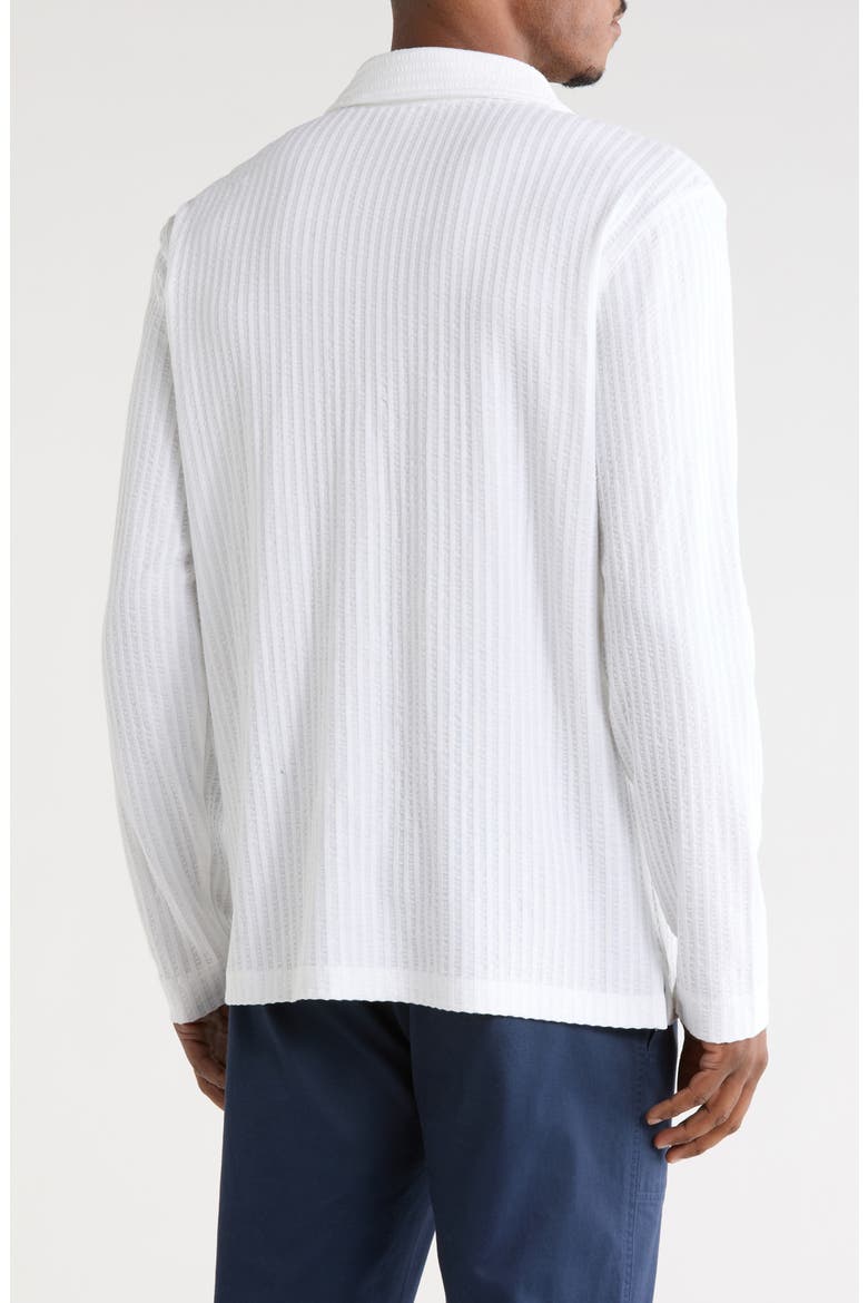 Johnny Collar Knit Seersucker Polo, Alternate, color, WHITE