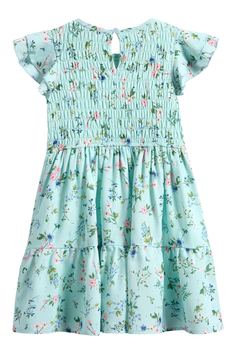 Kids' Ruffle Smocked Tiered Dress, Alternate, color, MINT