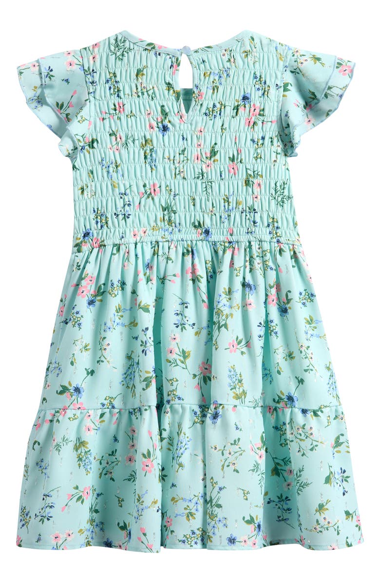 Ava & Yelly Kids' Ruffle Smocked Tiered Dress, Alternate, color, Mint