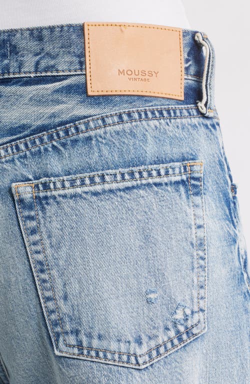 Moussy Vintage Lewes High Waist Superwide Leg Jeans In Blue