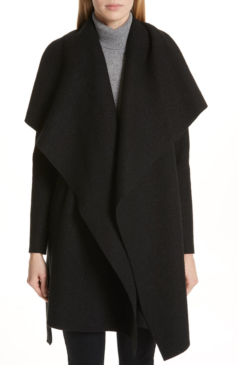 Harris Wharf London Belted Wool Coat, Main, color, 