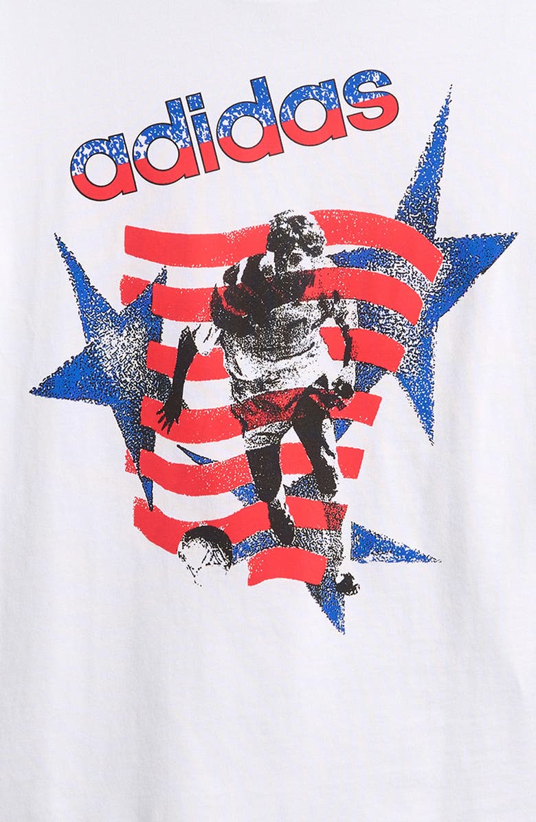 adidas Originals Kids' World Cup Star Cotton Graphic T-Shirt, Alternate, color, White
