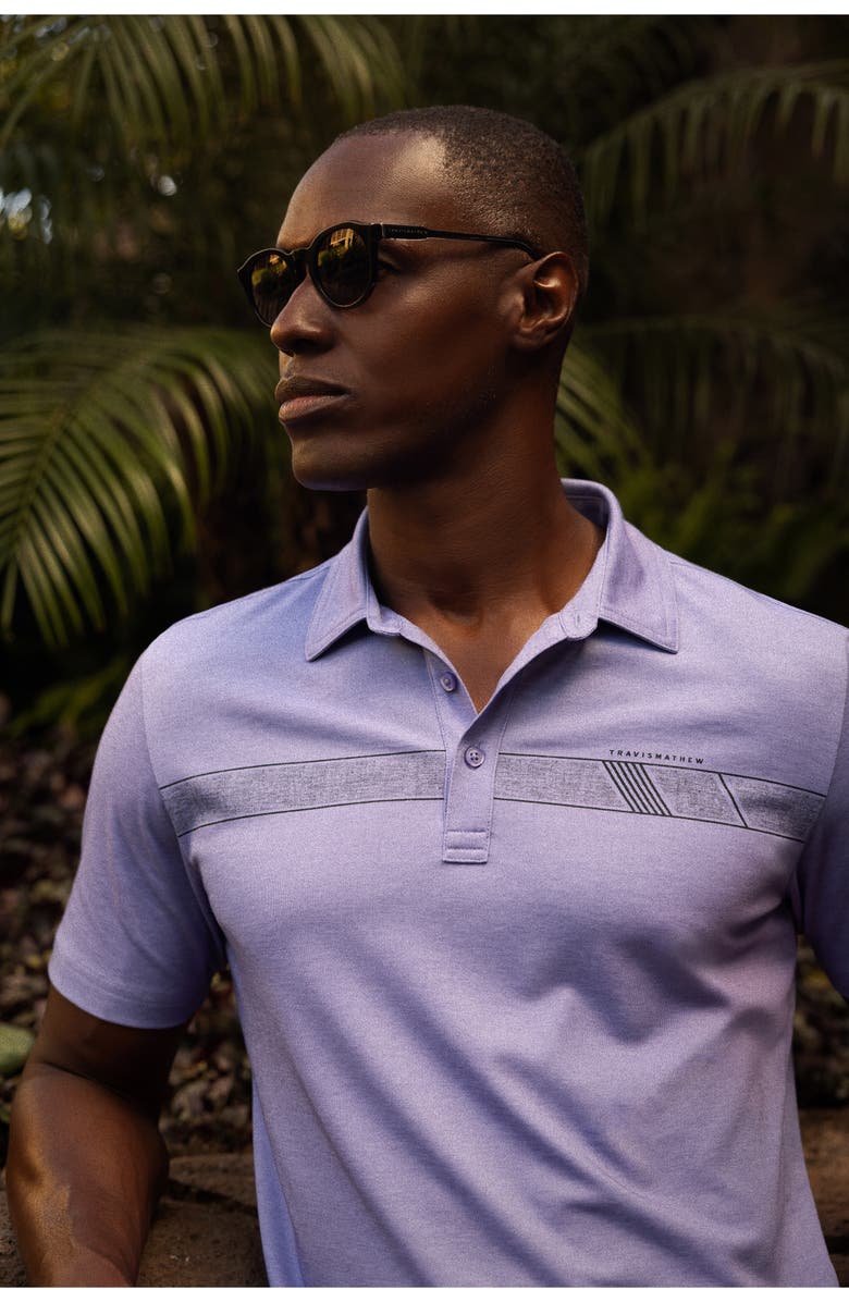 TravisMathew Ukulele Sunrise Piqué Polo, Alternate, color, Heather Imperial