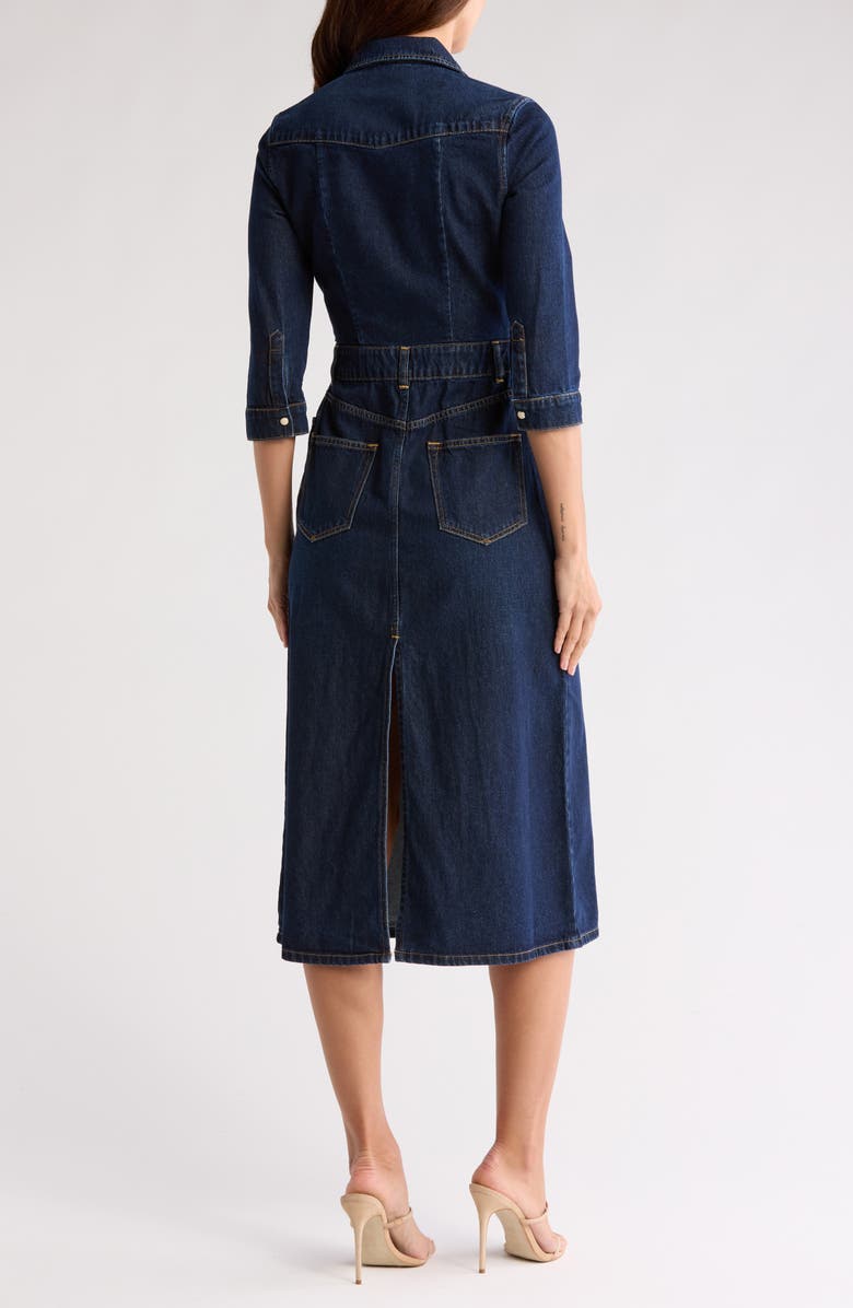 AllSaints Polly Denim Midi Dress, Alternate, color, 