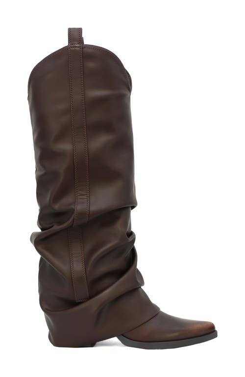 Seven7 Slouch Western Boot In Brown