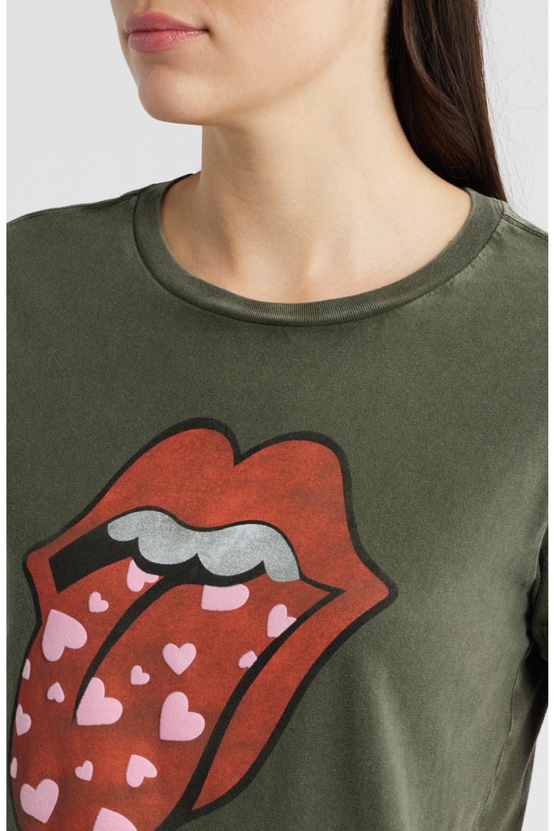 Rolling Stones Heart Lip Class Cotton Graphic T-Shirt, Alternate, color, PEAT