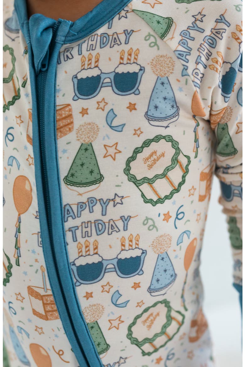 Birthday Zipper Romper, Alternate, color, Cream