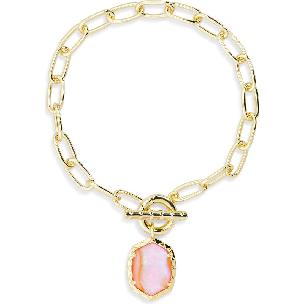 Kendra Scott Daphne Paper Clip Link Toggle Bracelet In Multi