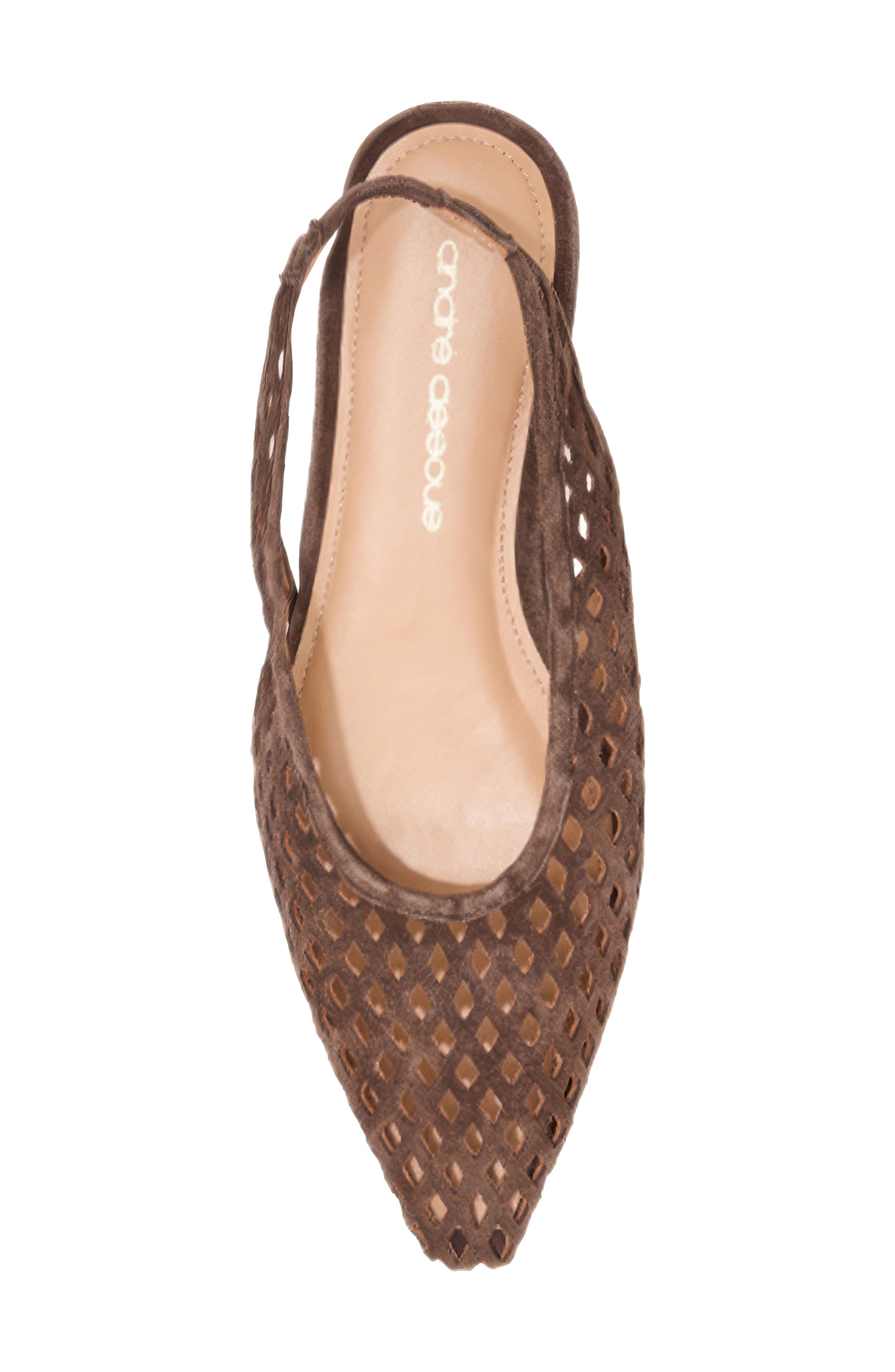 André Assous Brielle Pointed Toe Slingback Flat, Alternate, color, 