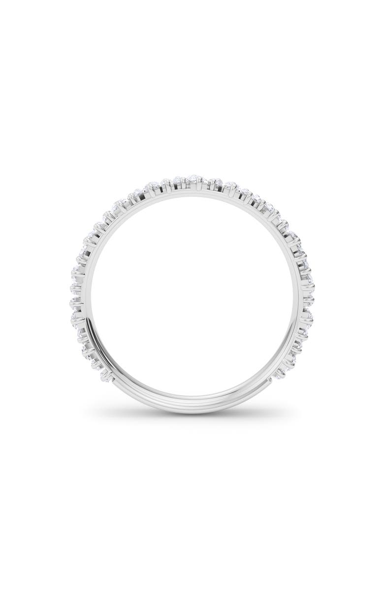HauteCarat Lab Created Baguette Diamond Band Ring, Alternate, color, 18K White Gold
