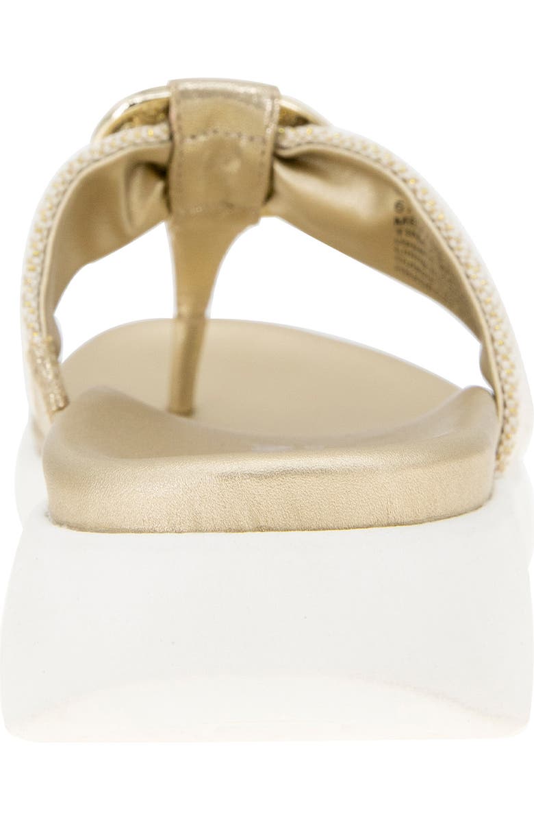 Reaction Kenneth Cole Tina Thong Sandal, Alternate, color, Soft Gold Canvas