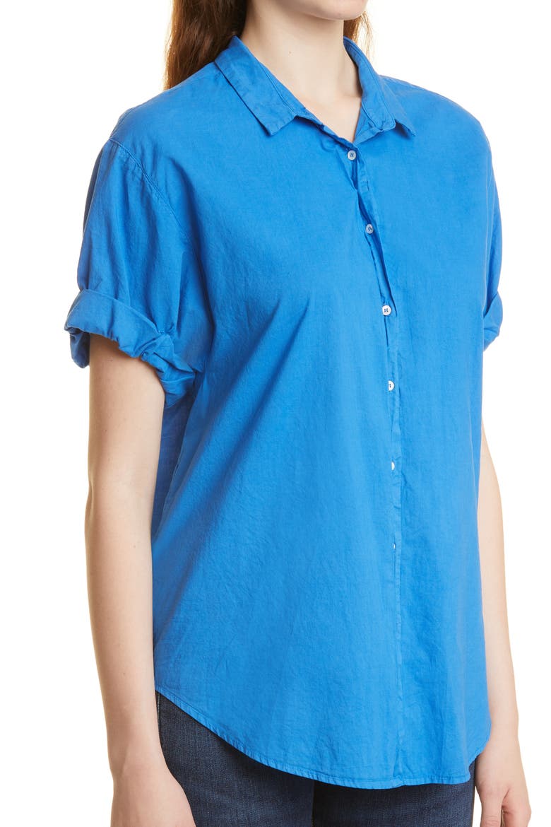 Channing Cotton Button-Up Shirt, Alternate, color, TRUE BLEU