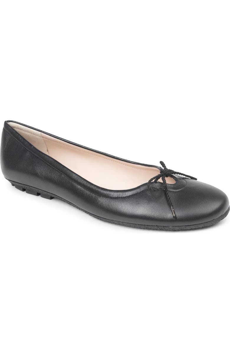 PAUL MAYER Cozy Keyhole Ballet Flat, Main, color, Black