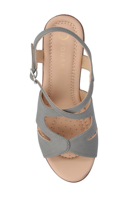 Journee Collection Kedzie Ii Wedge Sandal In Grey