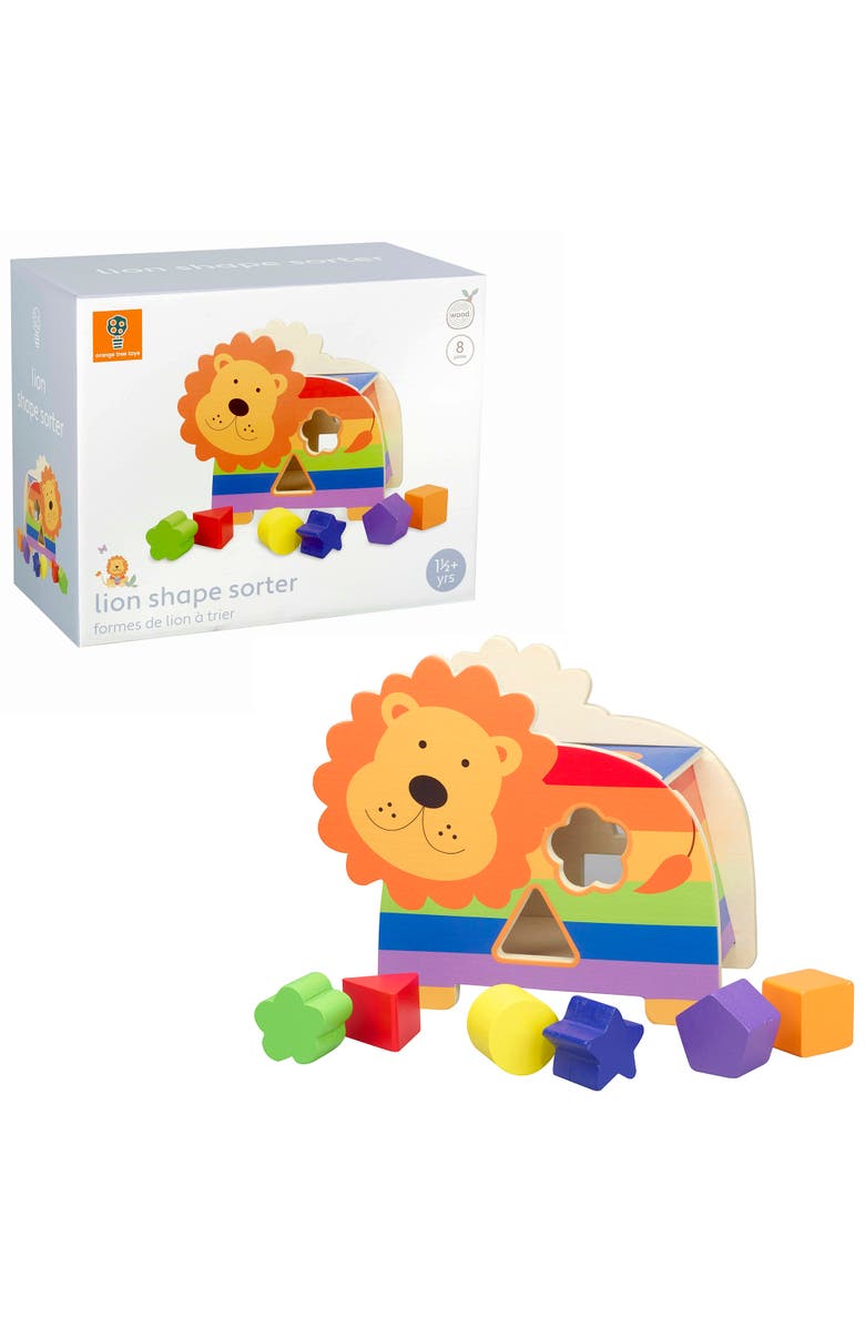 ORANGE TREE TOYS Shape Sorter Lion, Alternate, color, Multicolored