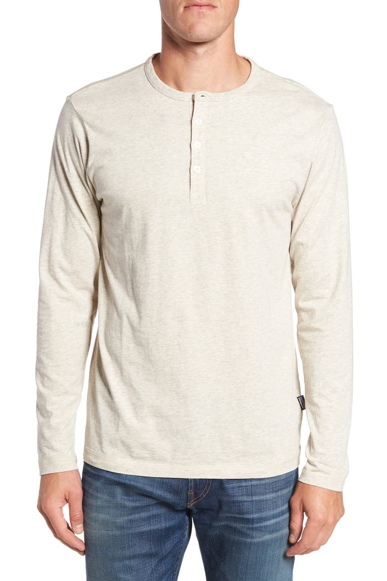 Daily Long Sleeve Organic Cotton Henley, Main, color, BIRCH WHITE