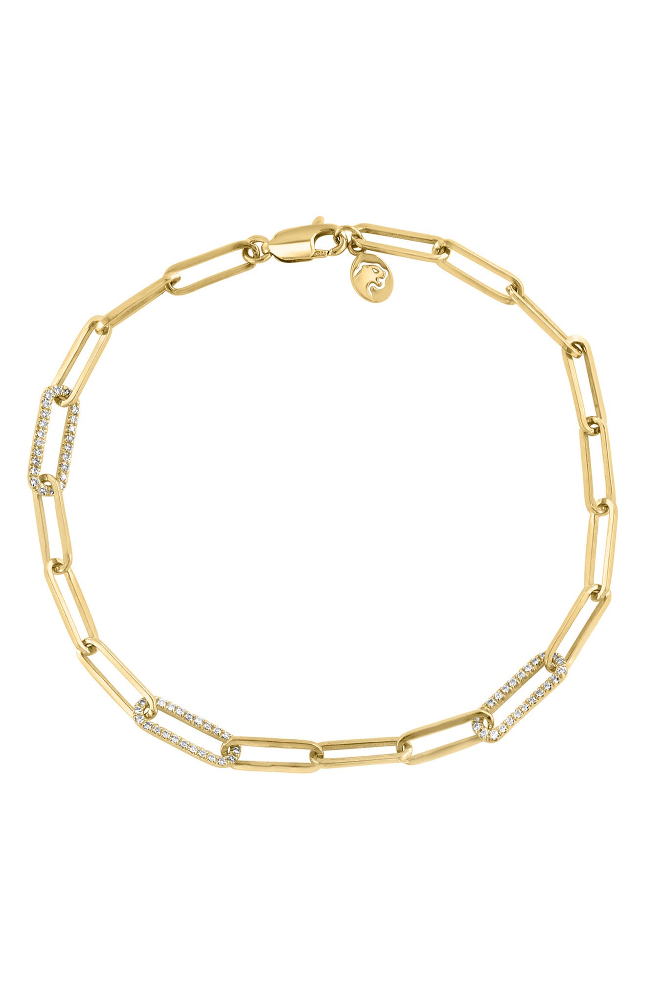 EFFY 14k Yellow Gold Plated Sterling Silver Diamond Chain Bracelet - 0.28 ctw.