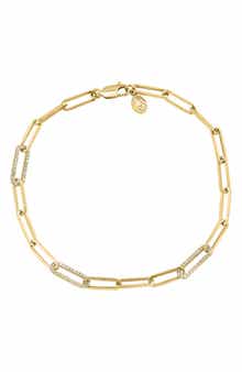 EFFY 14k Yellow Gold Plated Sterling Silver Diamond Chain Bracelet - 0.28 ctw.