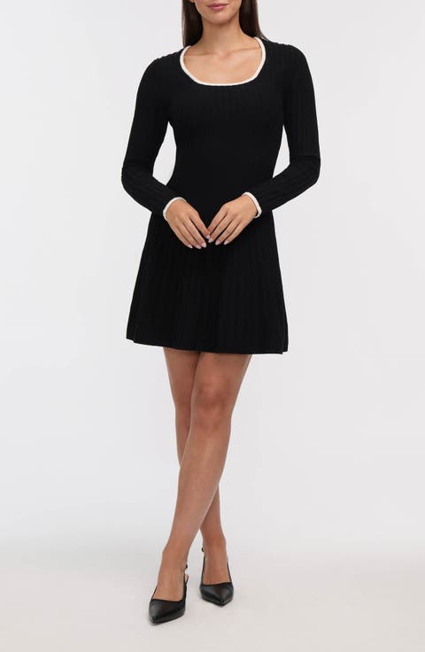 Square Neck Sweater Dress