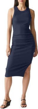 Michael Stars Wren Side Slit Sleeveless Body-Con Midi Dress