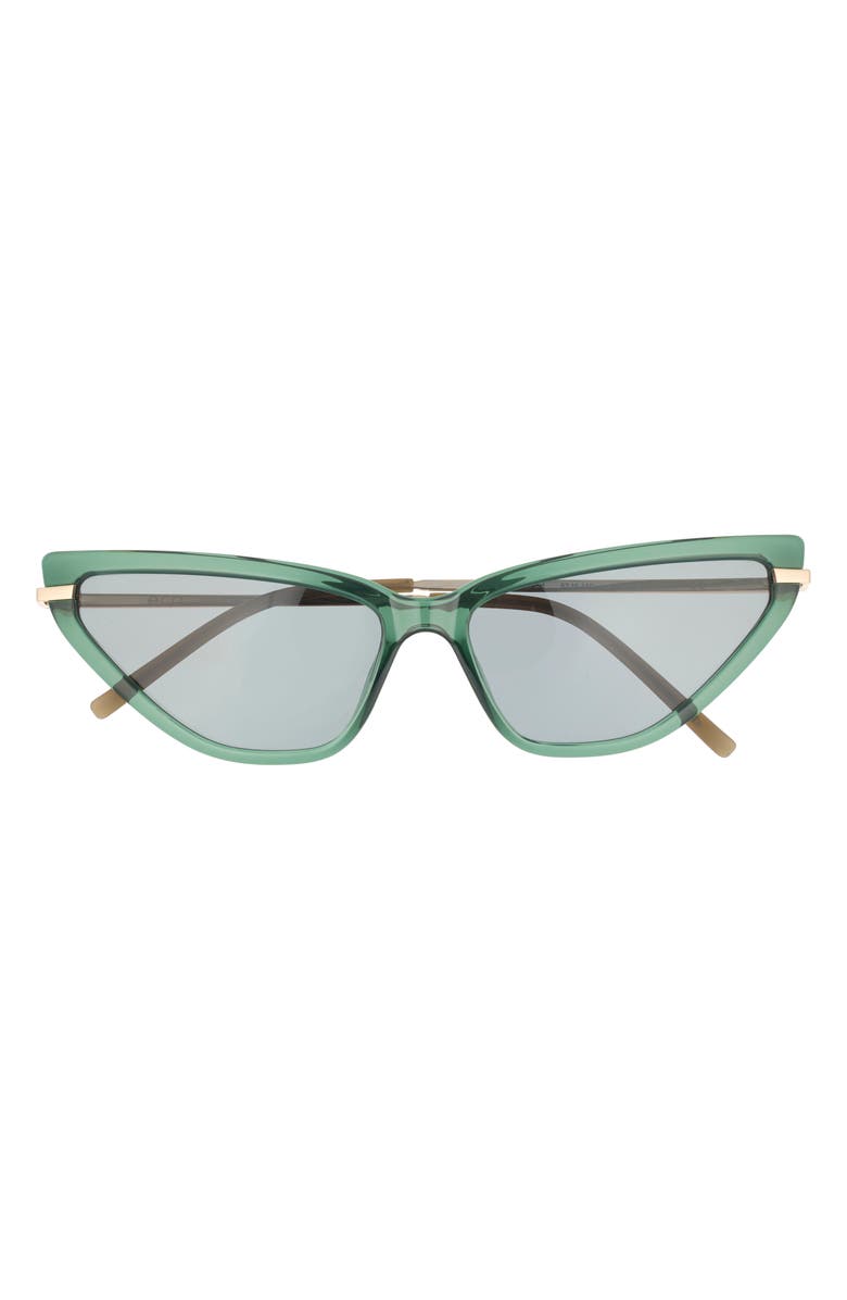 Eco Seiland 57mm Cat Eye Sunglasses, Main, color, Green
