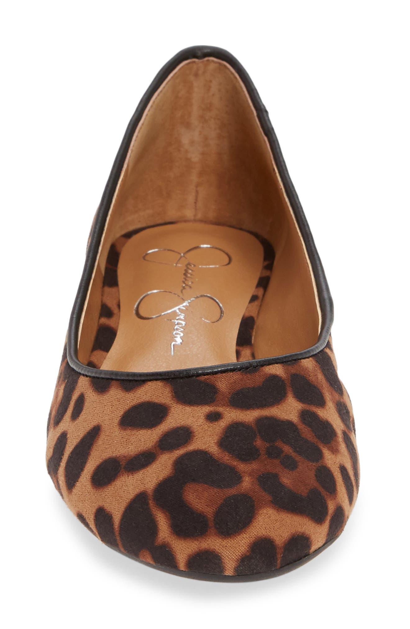 Garcelle Skimmer Flat, Alternate, color, NATURAL LEOPARD PRINT FABRIC