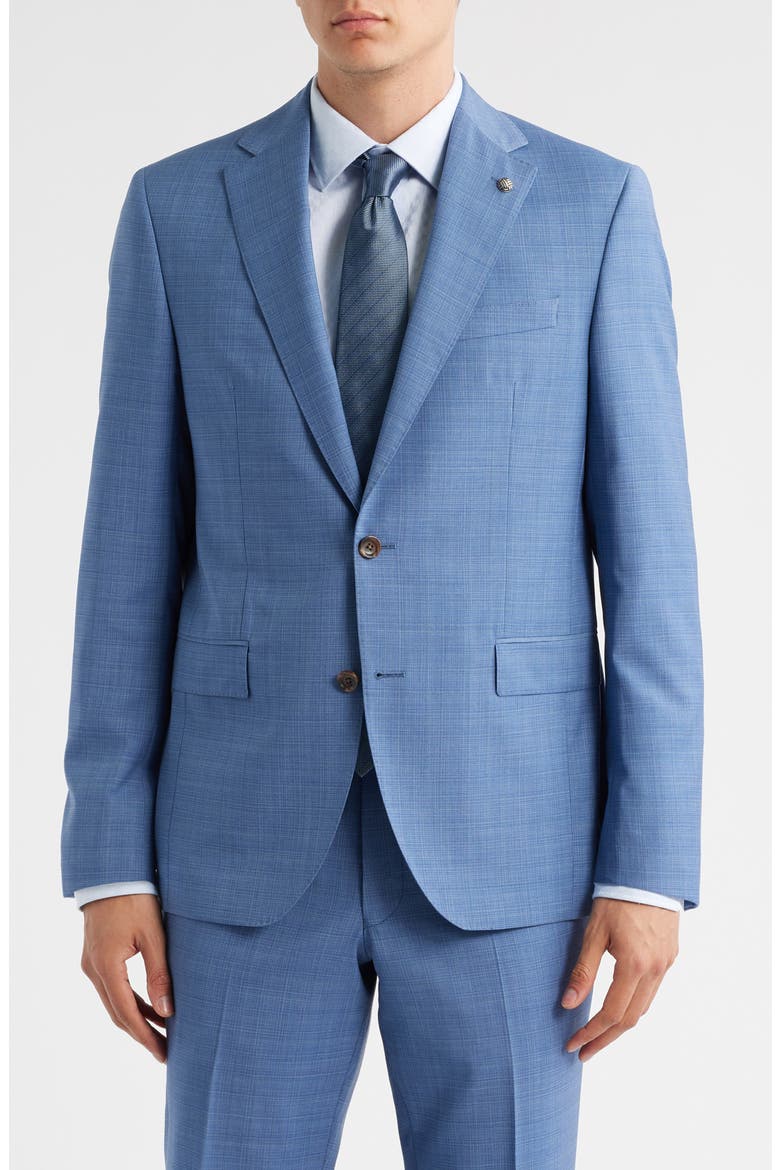 Esprit Light Blue Screen Weave Super 100s Wool Suit, Alternate, color, LIGHT BLUE