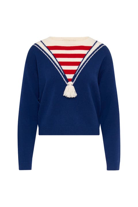 Sailor Pullover With Tromp L´Oeil Effect