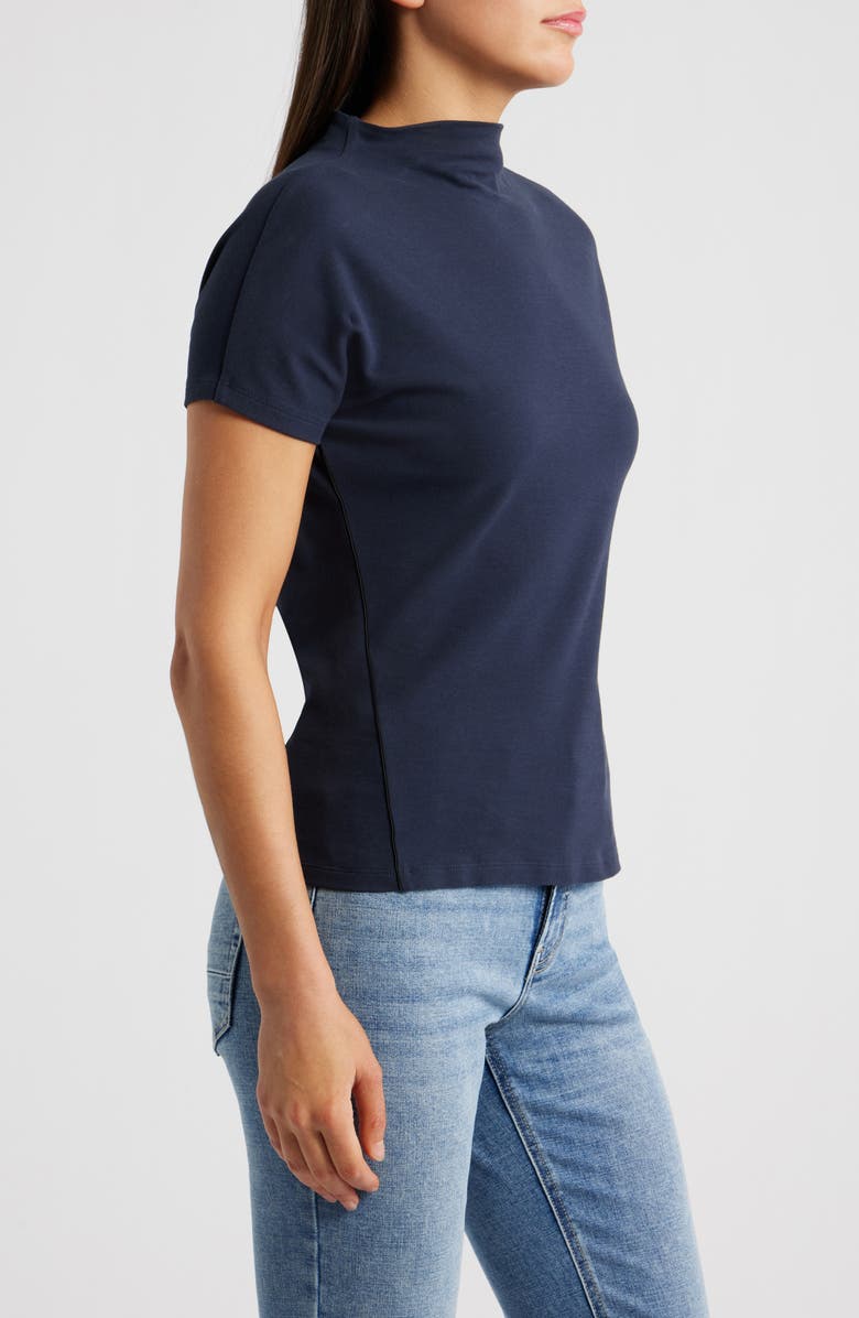 BOSS Ecreci Funnel Neck Cotton T-Shirt, Alternate, color, Sky Captain