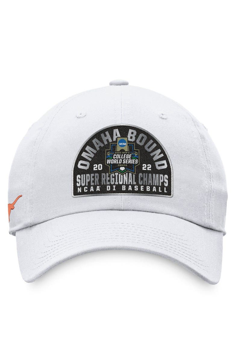 TOP OF THE WORLD Men's Top of the World White Texas Longhorns 2022 NCAA Men's Baseball Super Regional Champions Locker Room Adjustable Hat, Alternate, color, 