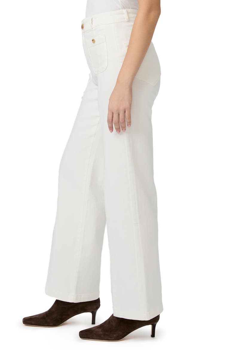 Anessa Patch Pocket High Waist Wide Leg Jeans, Alternate, color, TONAL ECRU
