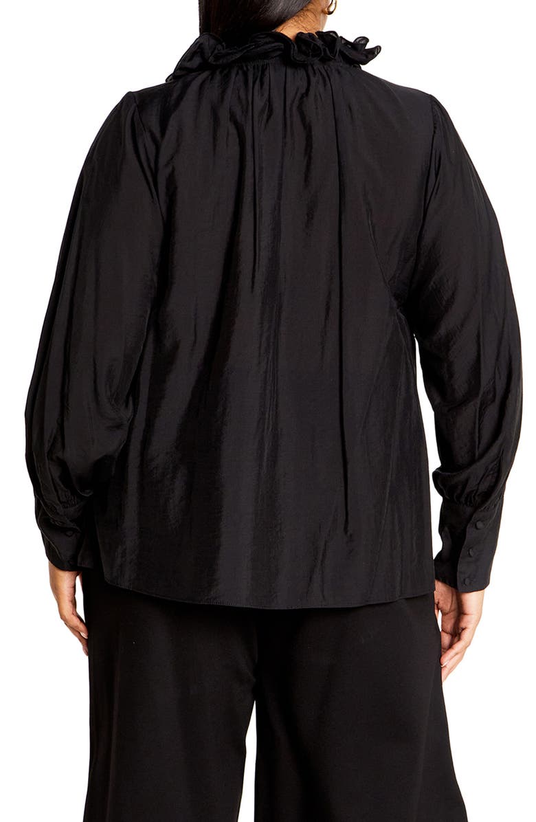 City Chic Antoinette Tie Neck Top, Alternate, color, 