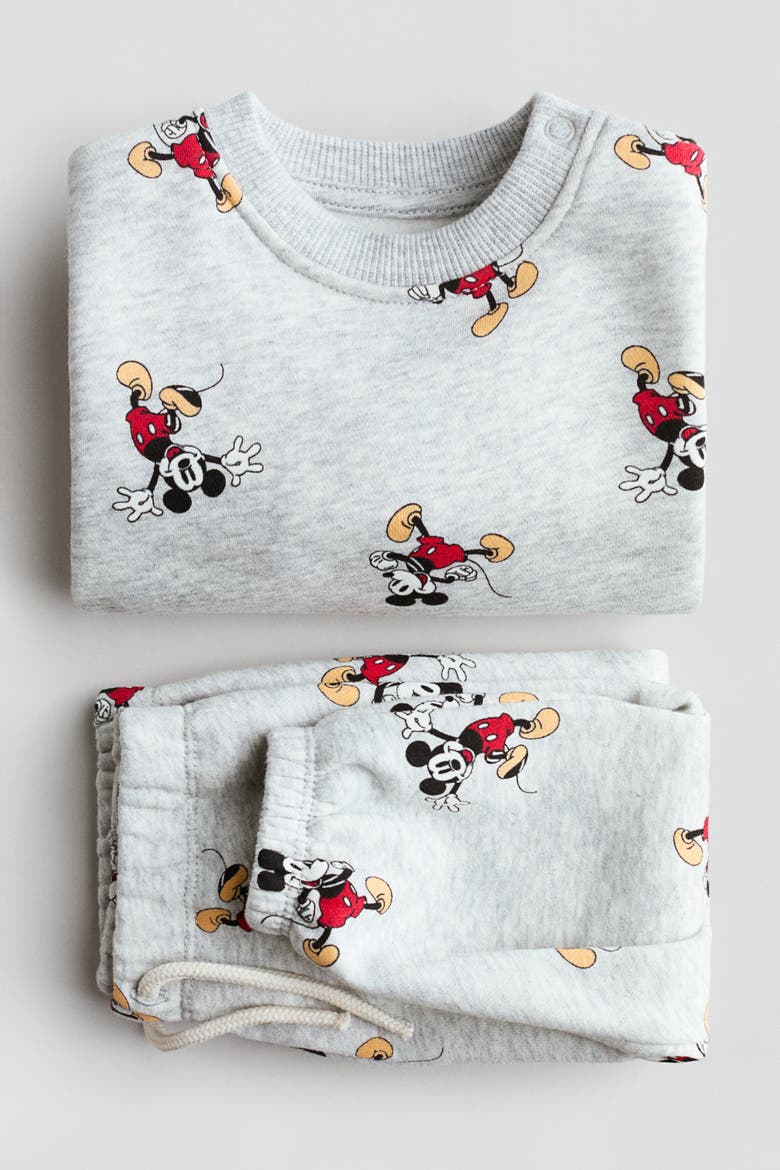 2-piece Printed Sweatshirt Set, Alternate, color, Light gray/Mickey Mouse