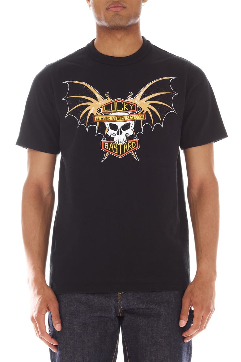 Be Weird Cotton Graphic T-Shirt, Main, color, BLACK