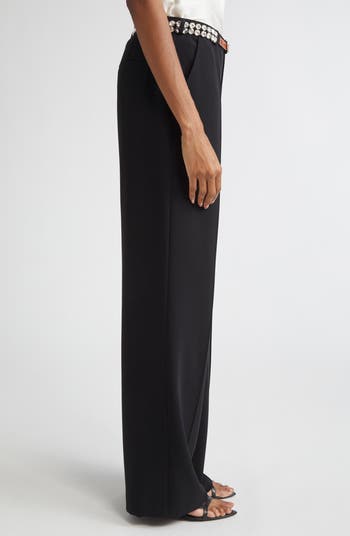 Ester Rhinestone Belt Pleat Front Pants