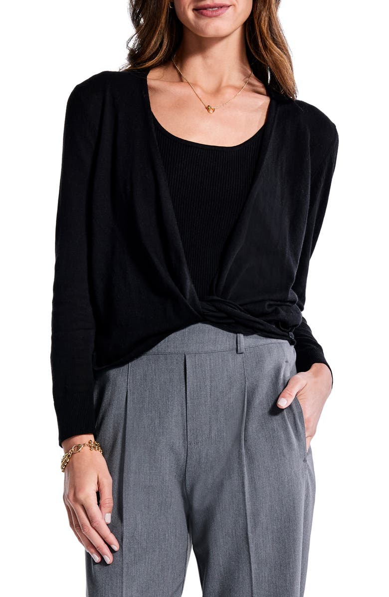 NIC+ZOE All Year 4-Way Convertible Cardigan, Alternate, color, Black Onyx