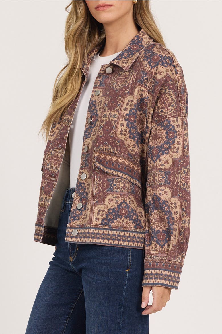 Leighton Button Front Tapestry Jacket, Alternate, color, persian tapestry